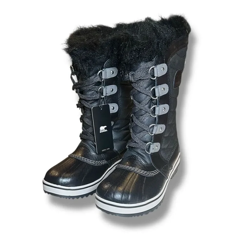 SOREL Insulated Tofino II Waterproof Faux Fur Winter Snow Boots Youth Big Kids S